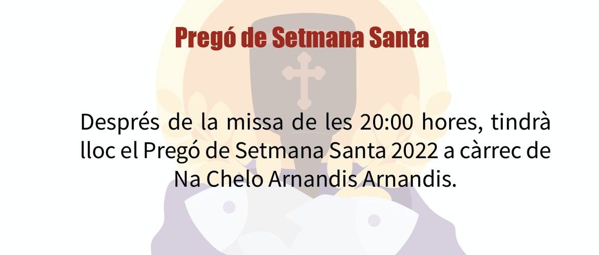 L'Alcudia informa de la *programacion de la Setmana Santa